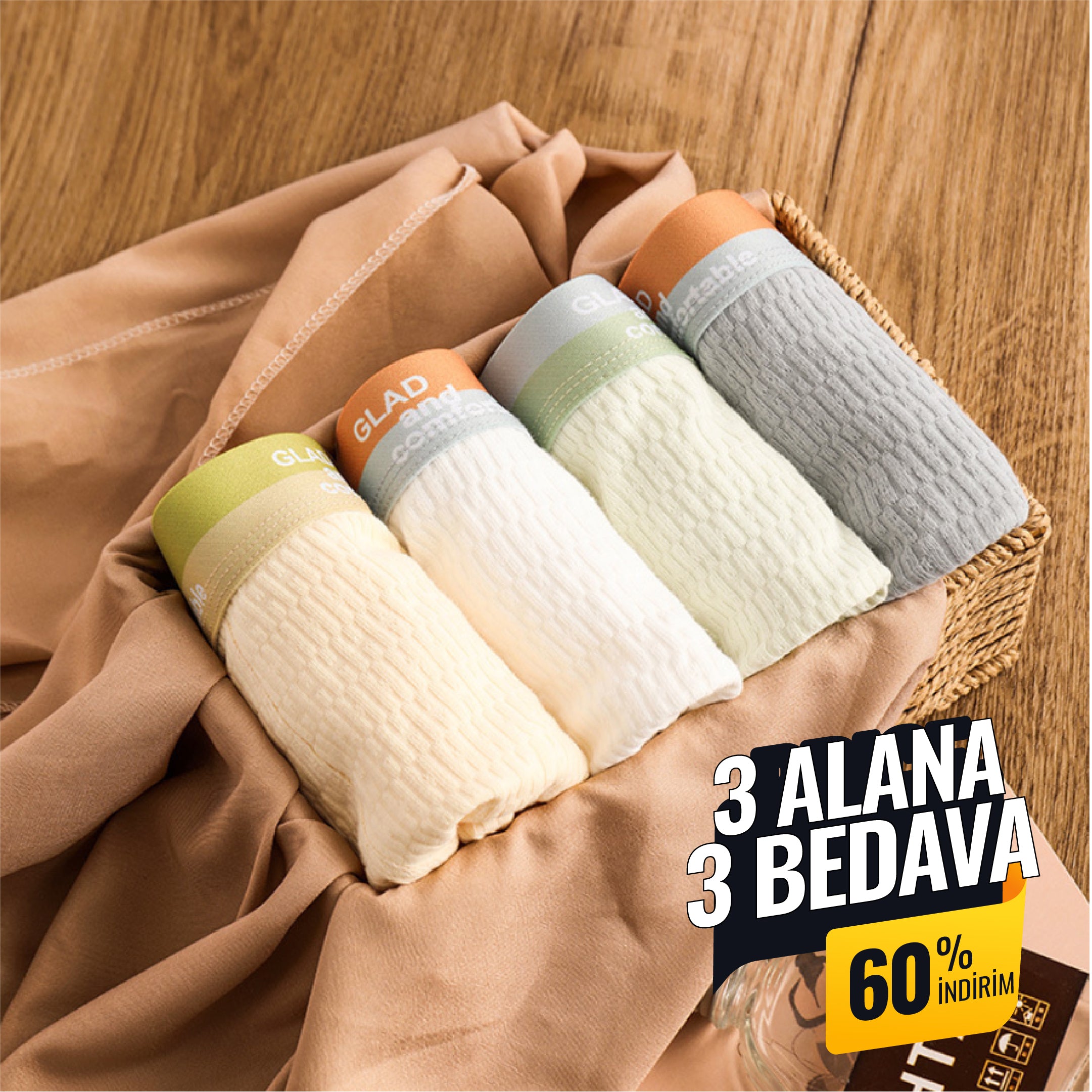 Underbros Antibakteriyel Nefes Alabilir Erkek Boxer